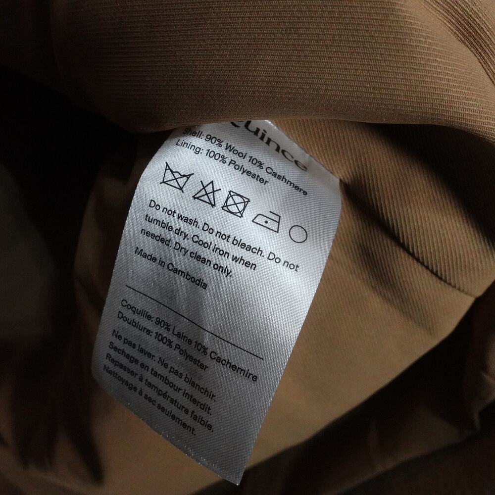 NWOT Quince Women's XL Mod Italian Wool Cashmere Cocoon Coat Caramel Tan 5136 - Picture 7 of 10